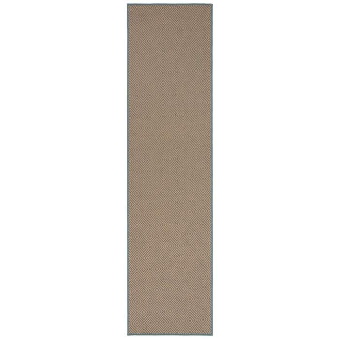 Tapis en jute de couloir antiderapant DIAMOND