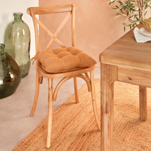 Galette de chaise "Clem" cannelle 38x38cm