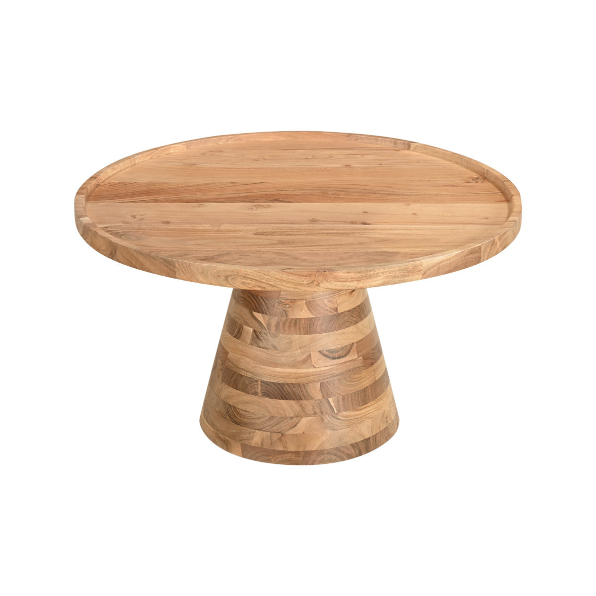 Table basse ronde en bois massif D80 cm MATERA