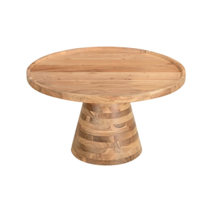 Table basse ronde en bois massif D80 cm MATERA
