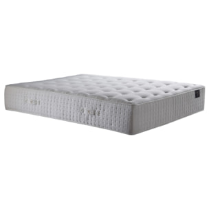 Ensemble matelas mousse haute résilience CALLISTO, H29 cm, accueil mémoire de forme, sommier vert