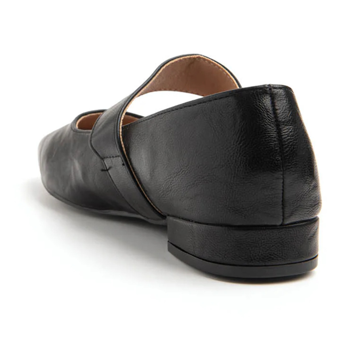 Ballerina a punta con cinturino placcato - NERO