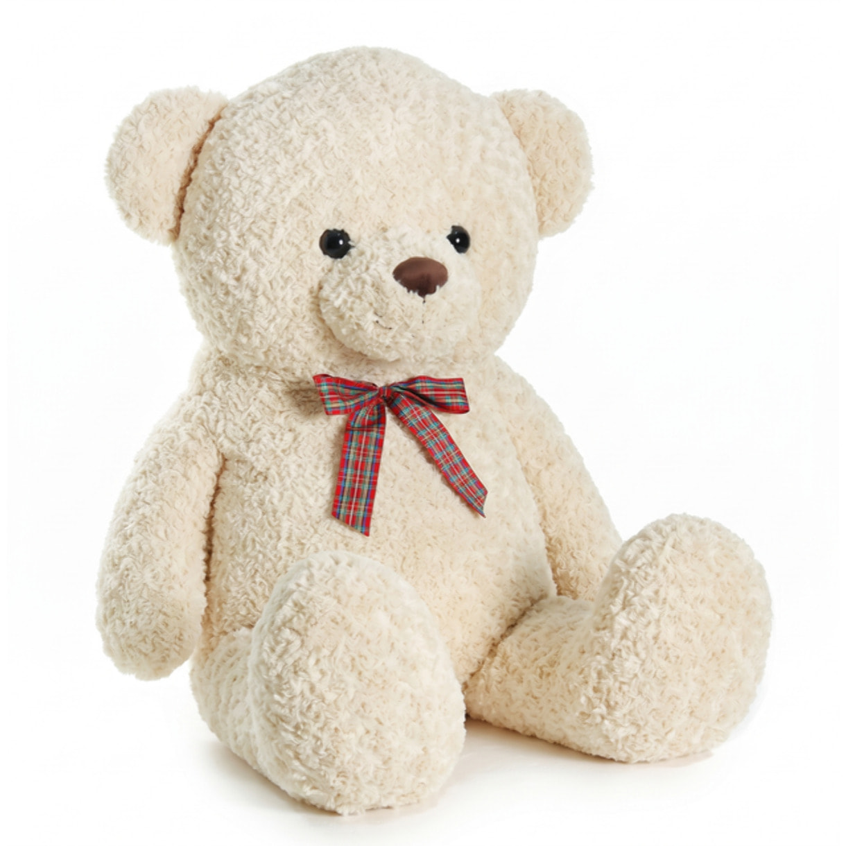 Orso di peluche gigante in poliestere - CREMA