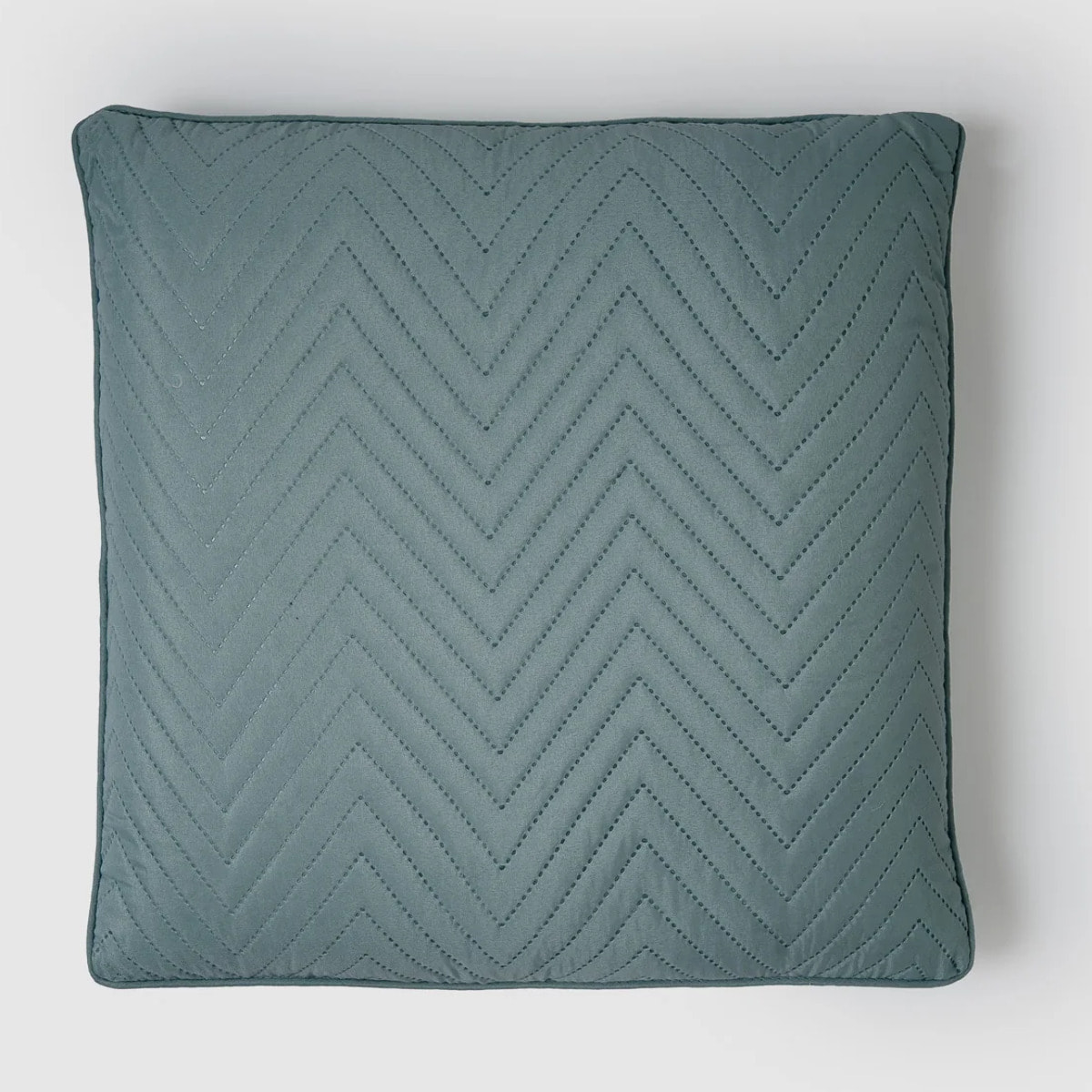 Cojín liso zig-zag verde francés