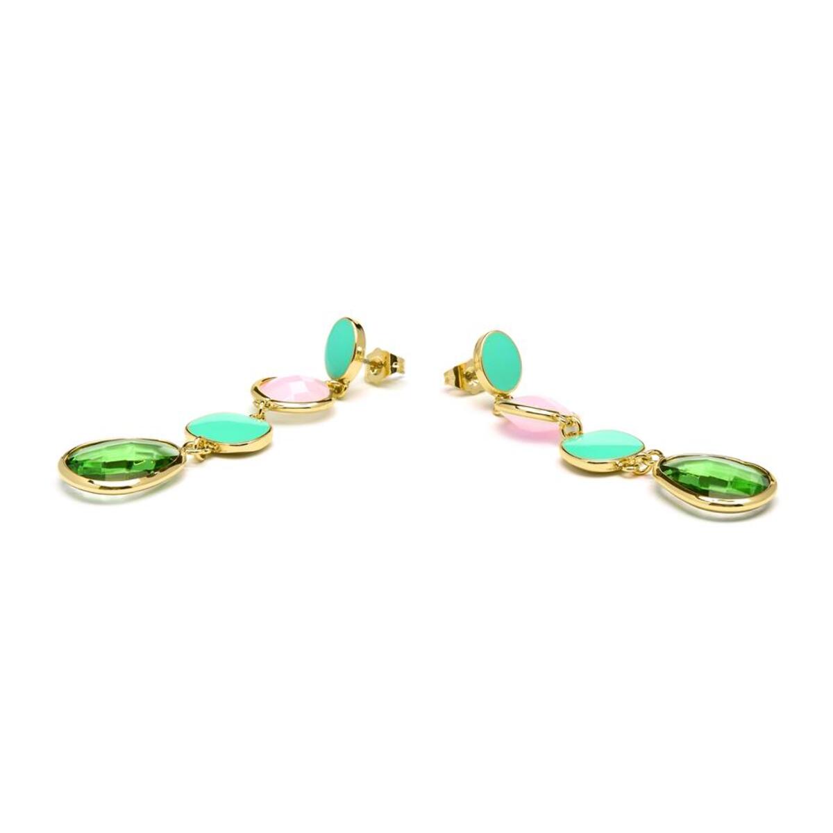 Pendientes Lux by Lux acabadoss en oro amarillo 18k