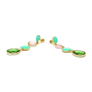 Pendientes Lux by Lux acabadoss en oro amarillo 18k