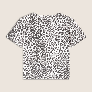 T-shirt regular fit in jersey animalier