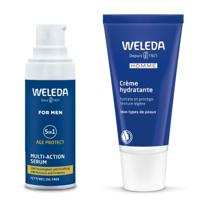 WELEDA -  Sérum 5in1 Multi action 30ml + Crème hydratante homme