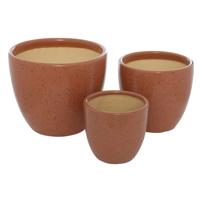 Lot de 3 pots "Vena" céramique D29cm