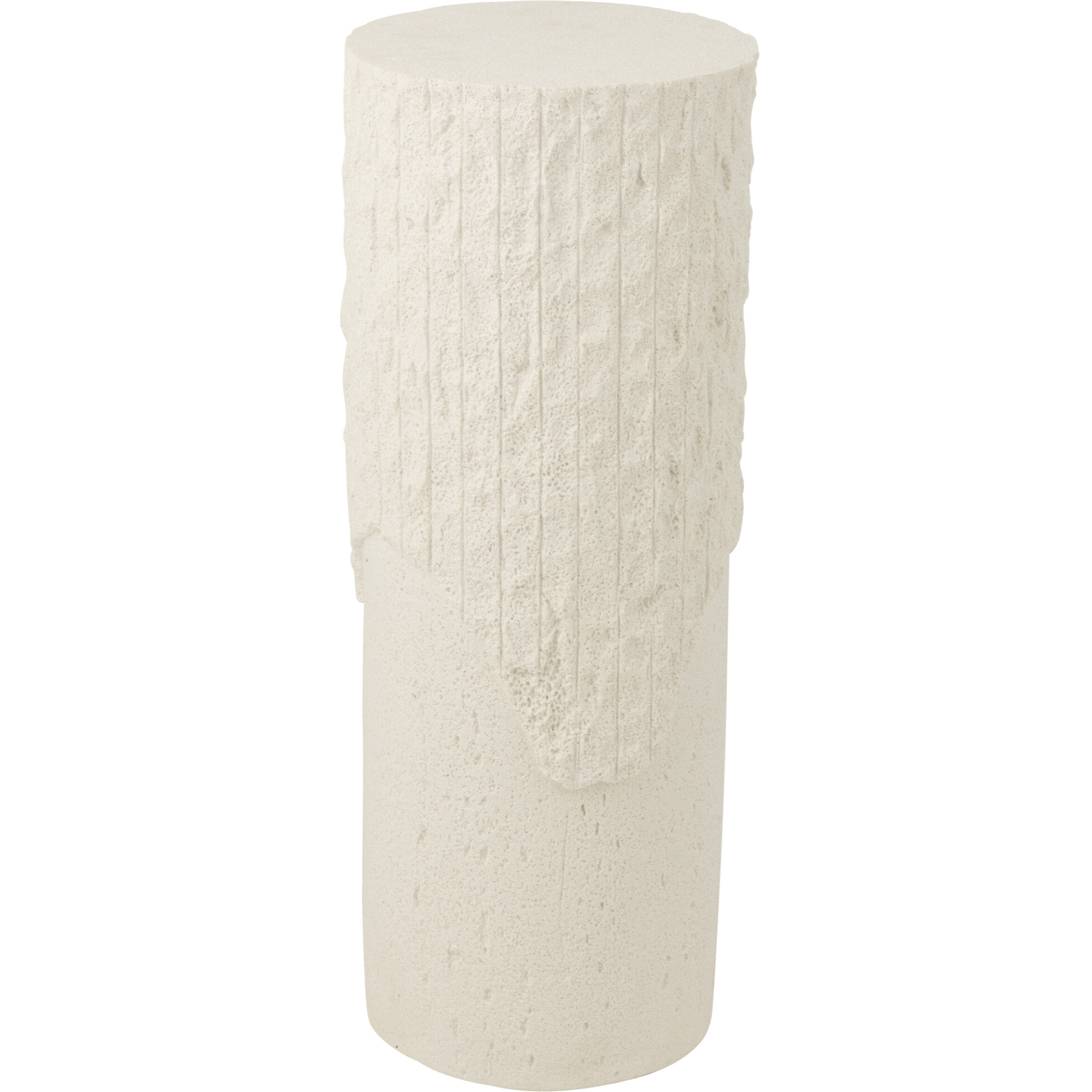 J-Line socle Rocky Relief - polyrésine - blanc - medium