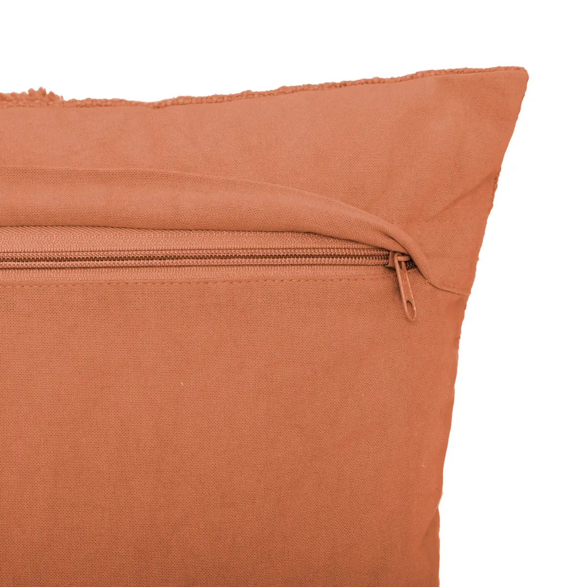 Coussin "Inca" en coton tufté terracotta 40x40 cm