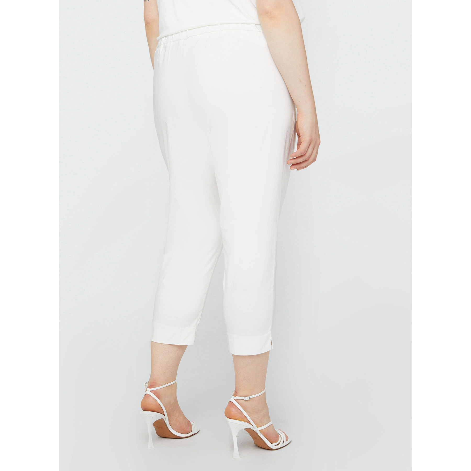 Fiorella Rubino - Pantalón Capri de tejido elástico - Blanco