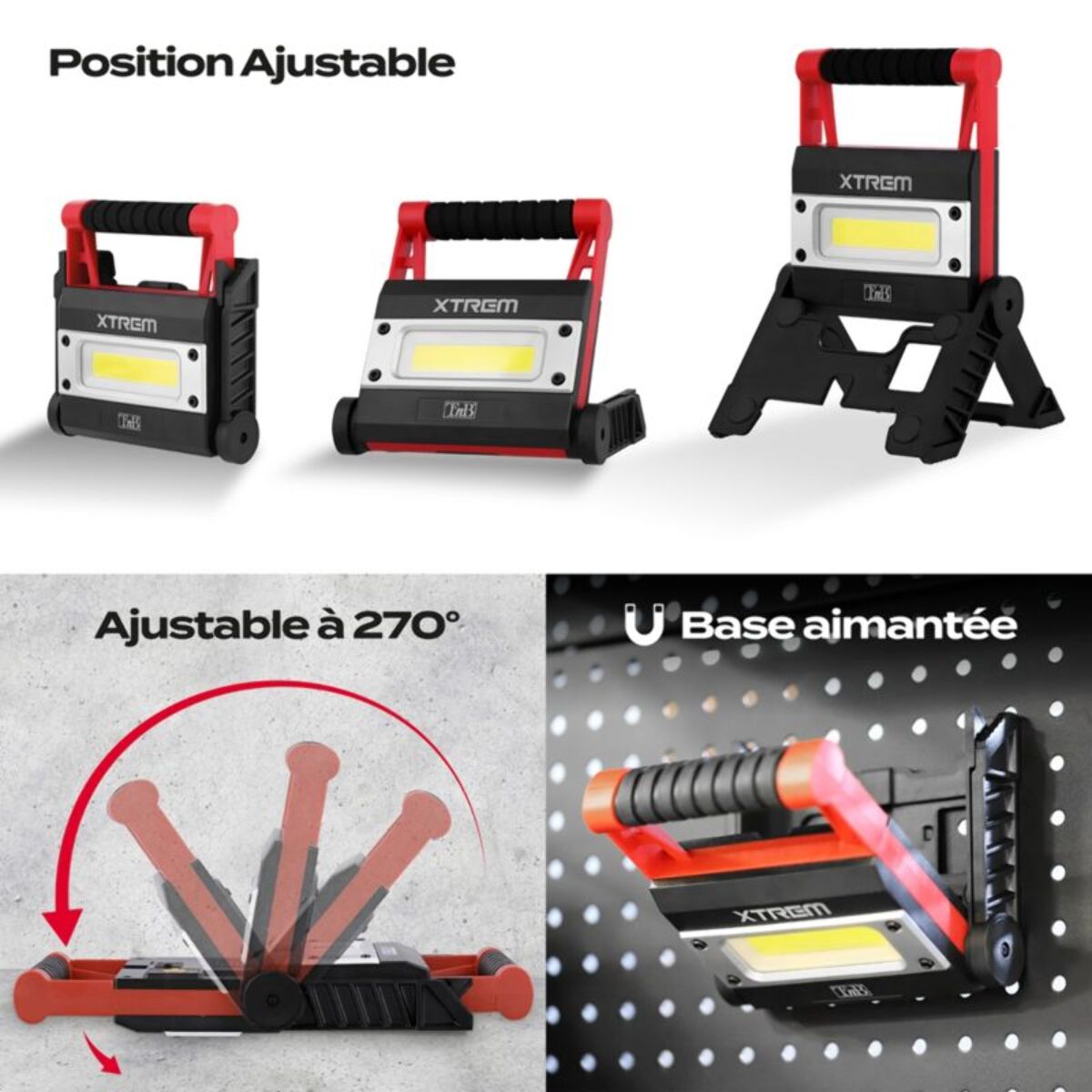Batterie externe TNB Lampe extérieure noir