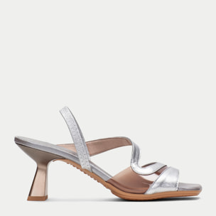 Sandalia Tacon Danielle Plata 6 cm