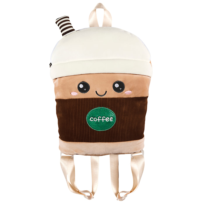Peluche Bubble Tea Sac A Dos Marron