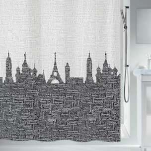 Rideau de douche Polyester URBAN 180x180cm Noir & Gris Spirella