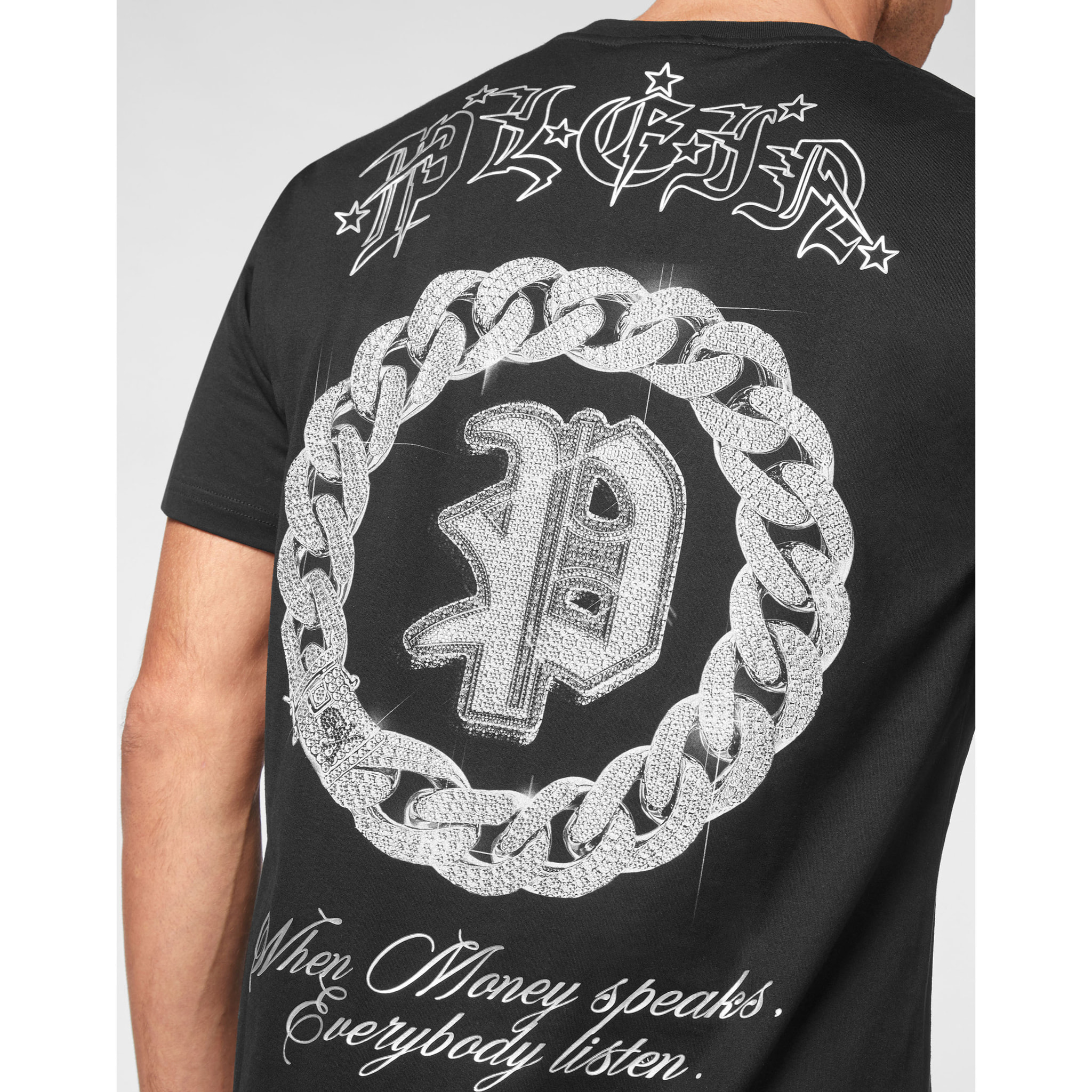PHILIPP PLEIN Camiseta de cuello redondo y manga corta