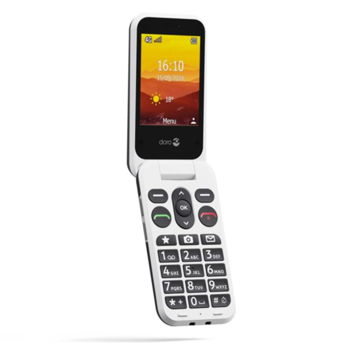 Téléphone portable DORO Dora Leva L30 Graphite/Blanc