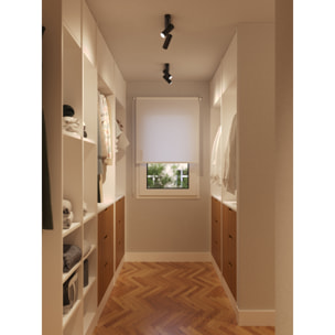 Forlight Focos LED Integrados 4000K para Iluminación Interior, Acabado Negro Prismatizado, Diseño Moderno y Eficiente, Serie Logos Double, Material Resistente Acero y Policarbonato