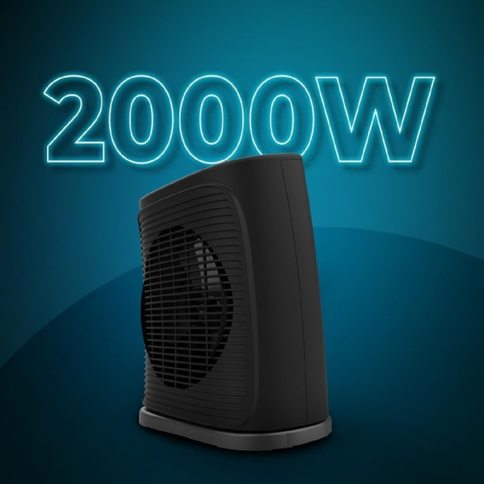 Calefactor Eléctrico Bajo Consumo ReadyWarm 2050 Max Force Black. Termoventilado