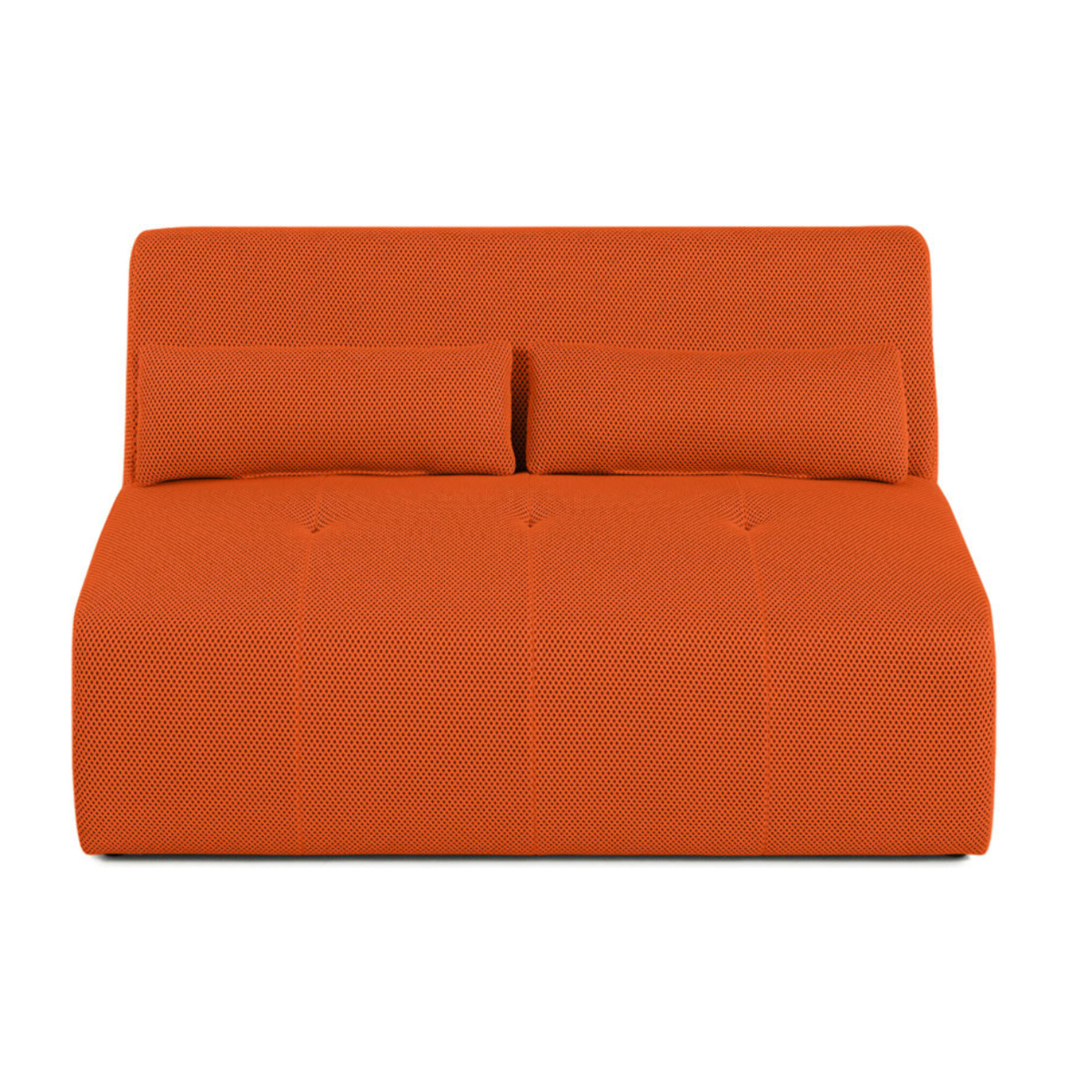 Onyx - canapé droit 2 places - en tissu mailles 3D - Orange