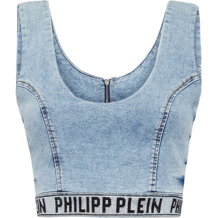 PHILIPP PLEIN Denim Top GOTHIC PLEIN