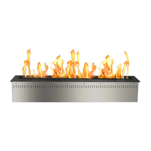 Prosmart 100 - Bruciatore a Bioetanolo Automatico da Incasso 90,8x16,8x19,3 cm 8lt Smart App in Acciaio