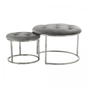 Tabouret semi artisanal Lot de 2 CIKI