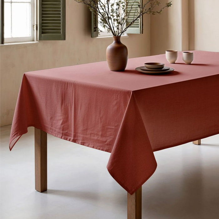Mantel antimanchas BRIA TERRACOTA - 100% algodón