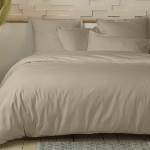 Parure housse de couette 2pcs 100% percale de coton 80 fils_ lin