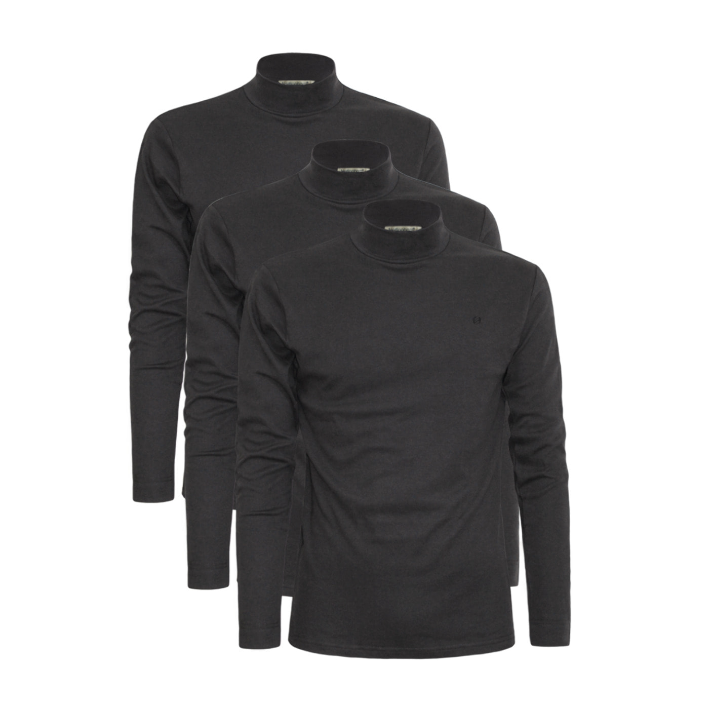 3 Maglie Lupetto Uomo Caldo Cotone Nottingham, Art. NOTLPUDI Grigio Scuro