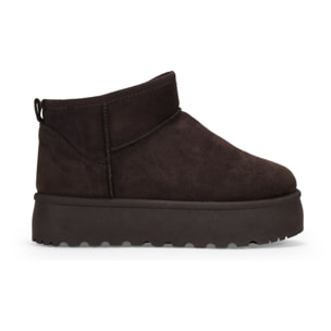 Botines de invierno marrones con plataforma