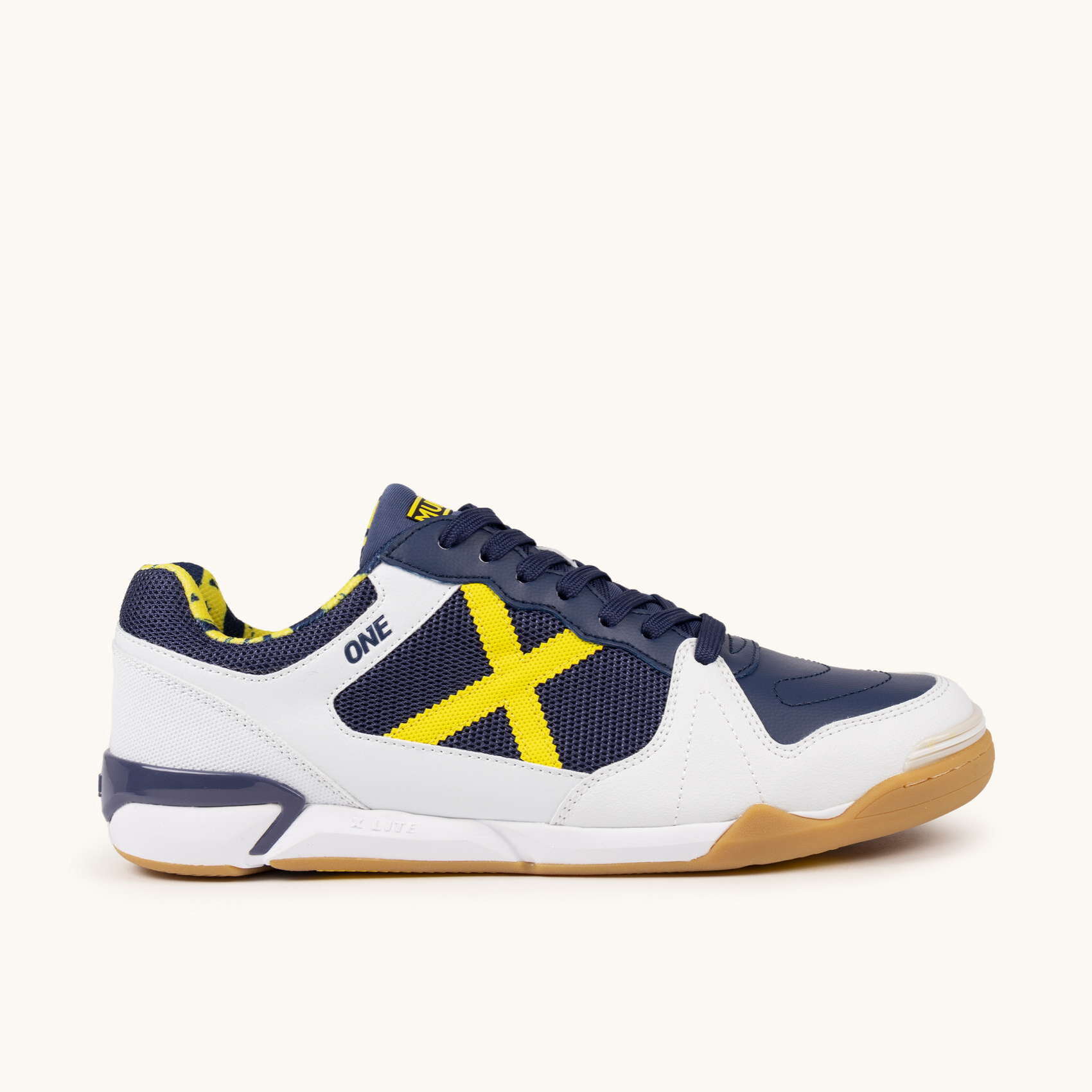 MUNICH ONE 78 Zapatillas de Fútbol Sala Ultra Ligeras Marino y Amarillo
