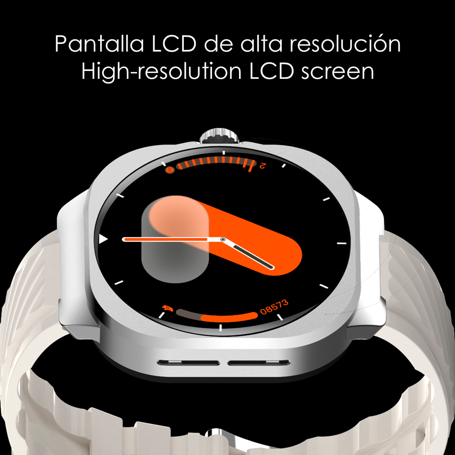 Smartwatch AIMB-Z19. Con termometro, modalità sport, auricolari bluetooth integrati e 2 cinturini in silicone.