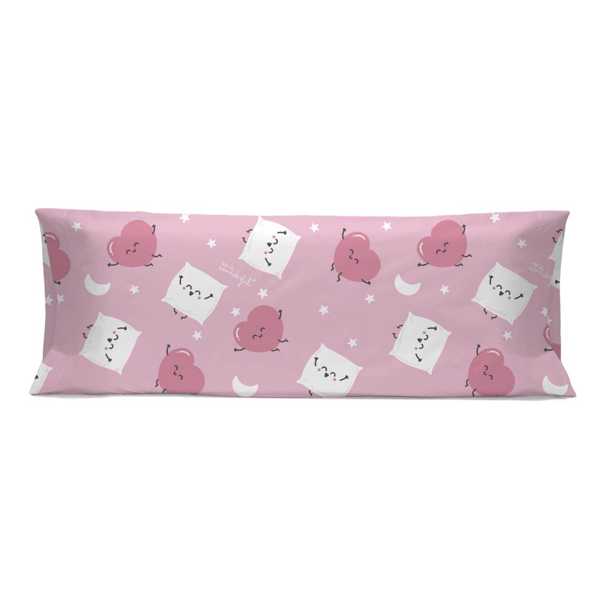 Funda de almohada 45x110 cm (cama de 90 cm) CORAZONES