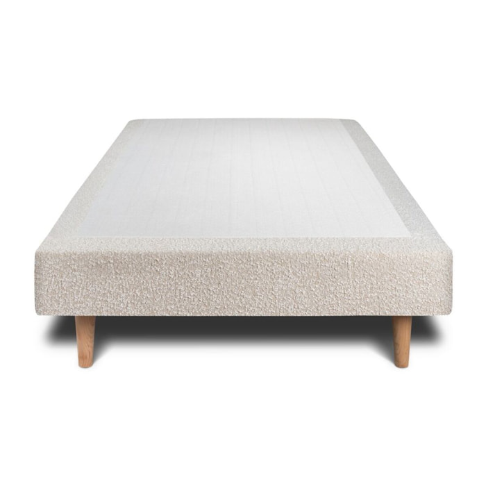 Sommier Tapissier Bouclette Ep20 - pieds bois