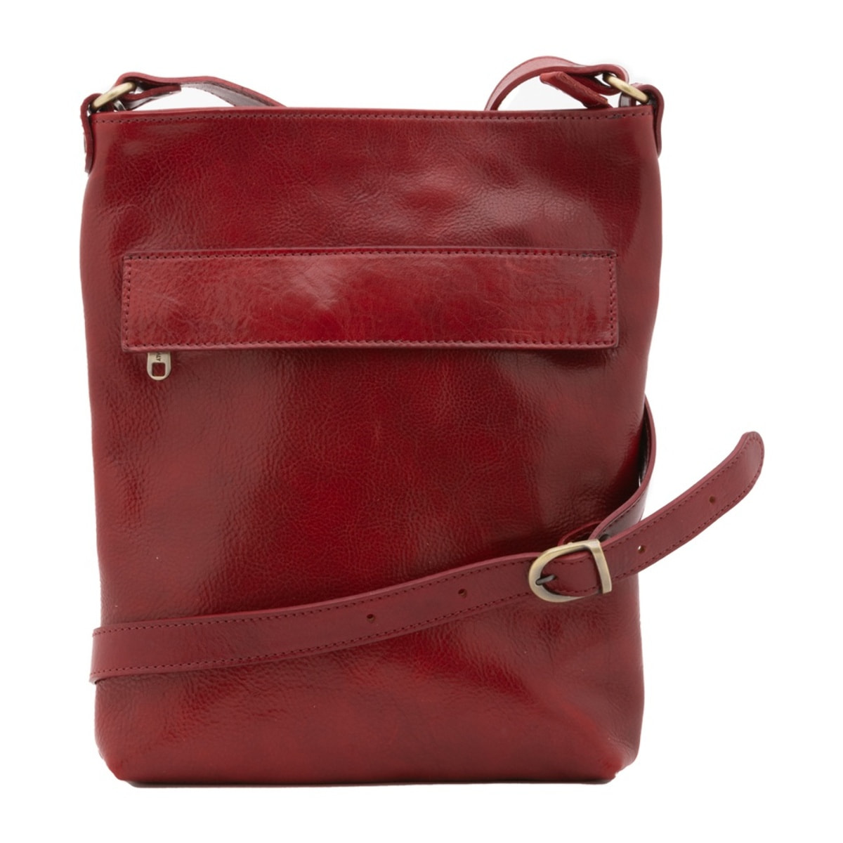 Borsa a tracolla uomo in vera pelle - Modello False - Made in Italy - 26.0 x 34.0 x 5.0 cm