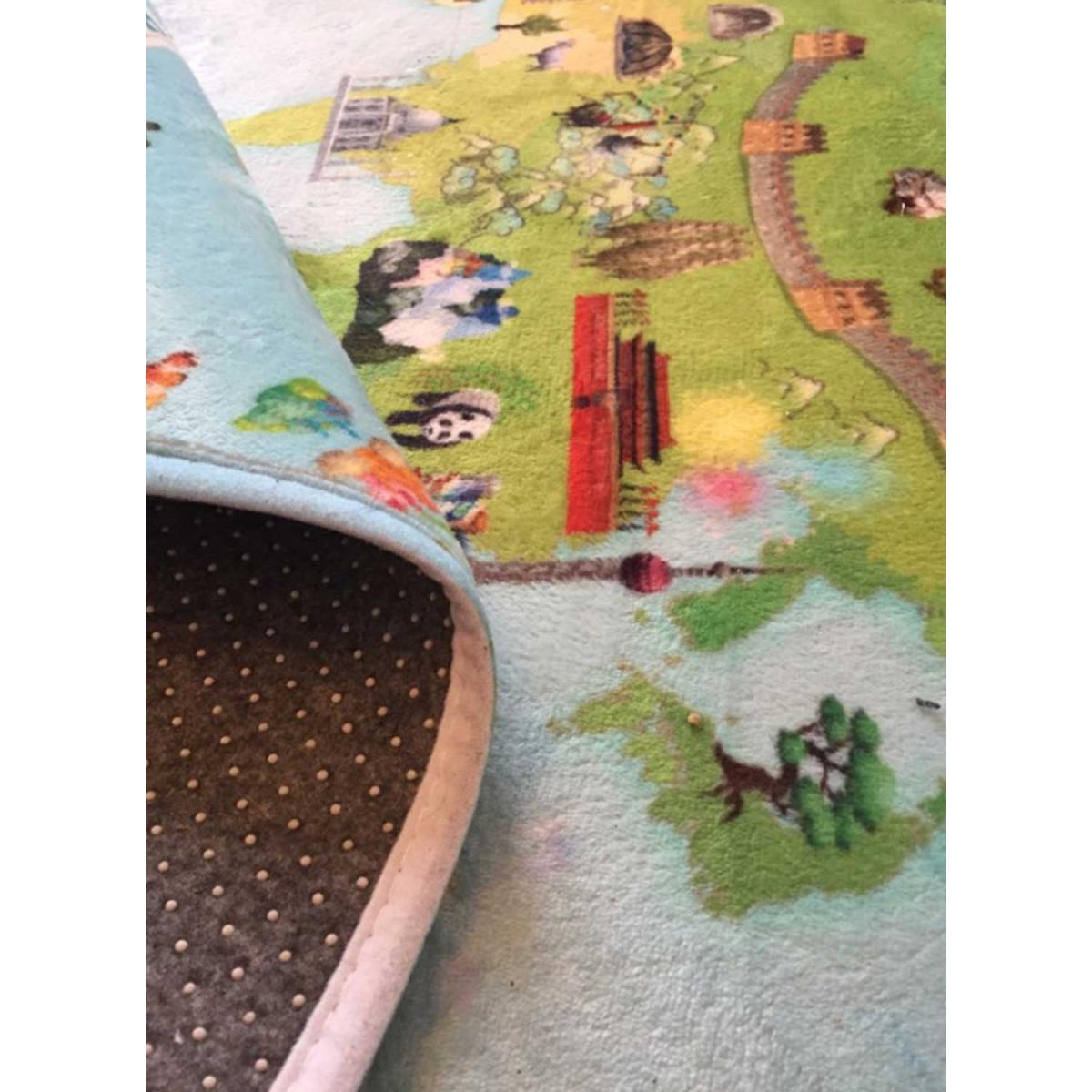 Tapis enfant SUPER DOUX, Planisphère