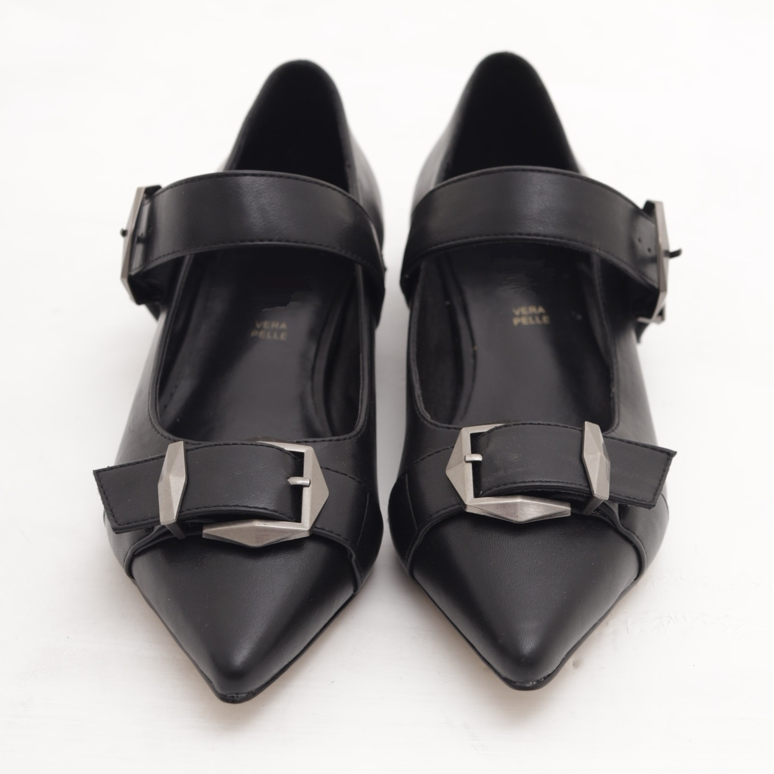 DECOLLETE FLAT FIBBIE NERO