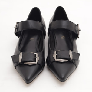 DECOLLETE FLAT FIBBIE NERO