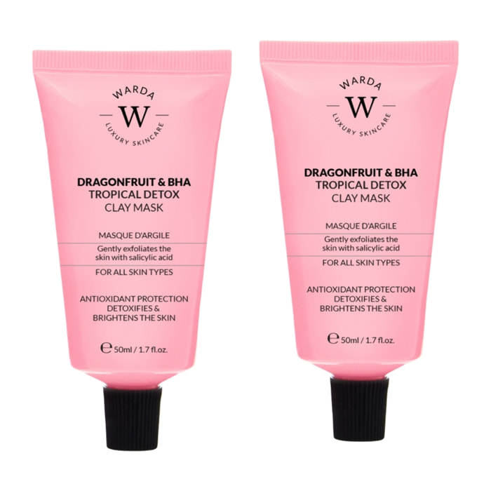 Dúo de mascarillas de arcilla desintoxicantes de pitaya y BHA