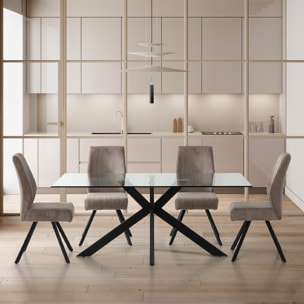 Lot de 2 chaises en velours côtelé - LAGOM