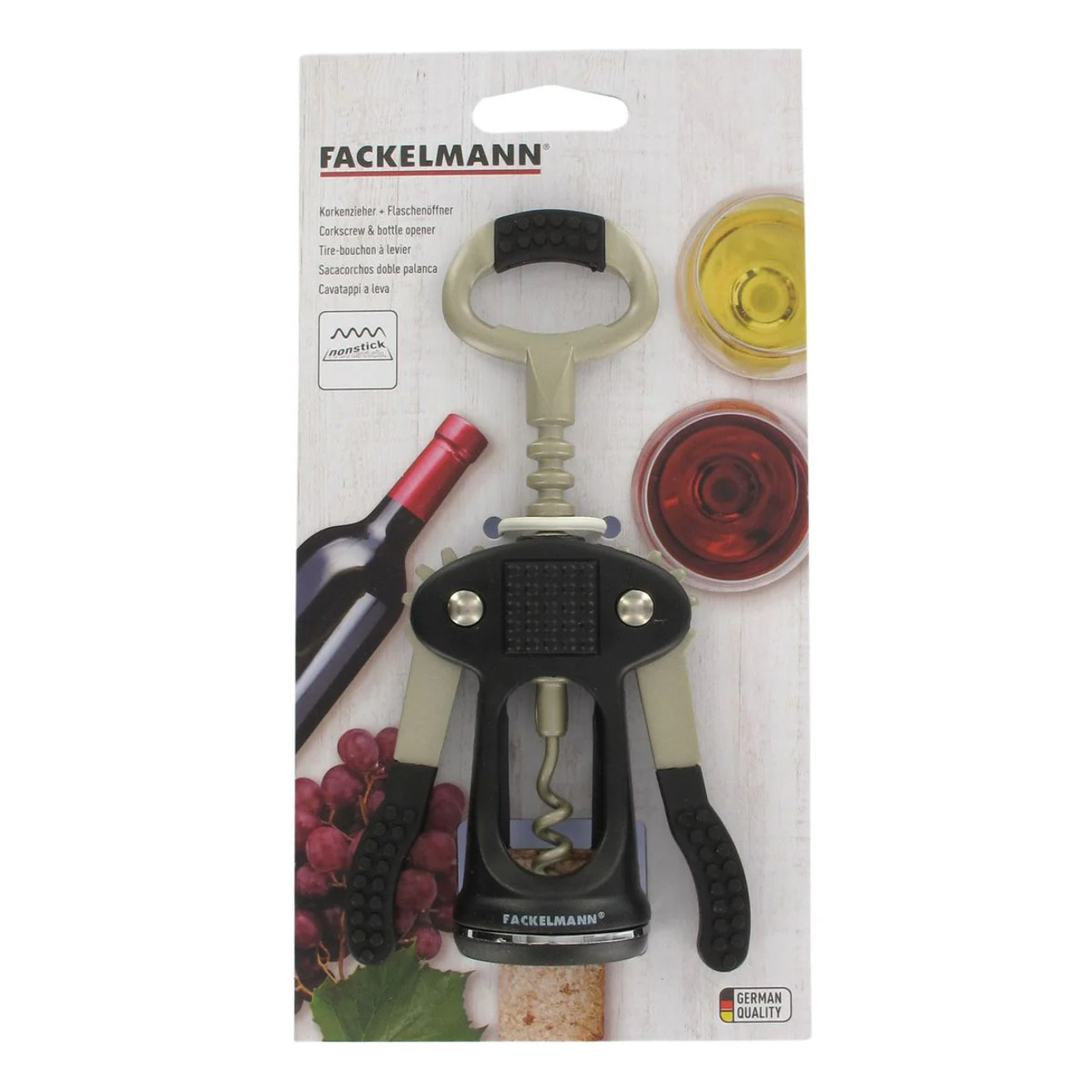 Tire-bouchon à levier décapsuleur 17 cm Fackelmann Bar Concept