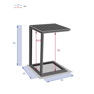 Table d'appoint Évasion Graphite