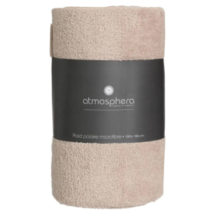 Plaid "Kiesa" microfibre beige 130x180cm