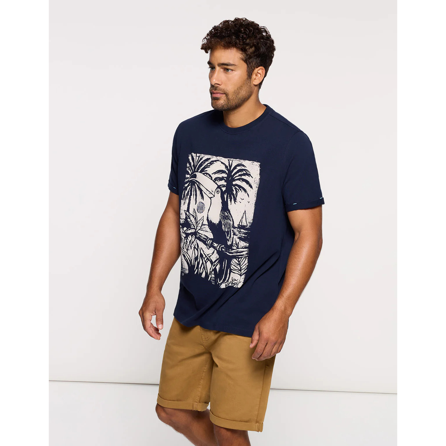 Camiseta Manga Corta Azul Marino - Mazer