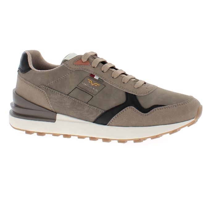 Armata di Mare Scarpe Uomo Sneakers Casual Stringate con Soletta Rimovibile in Memory Foam AMU W24D640 Taupe