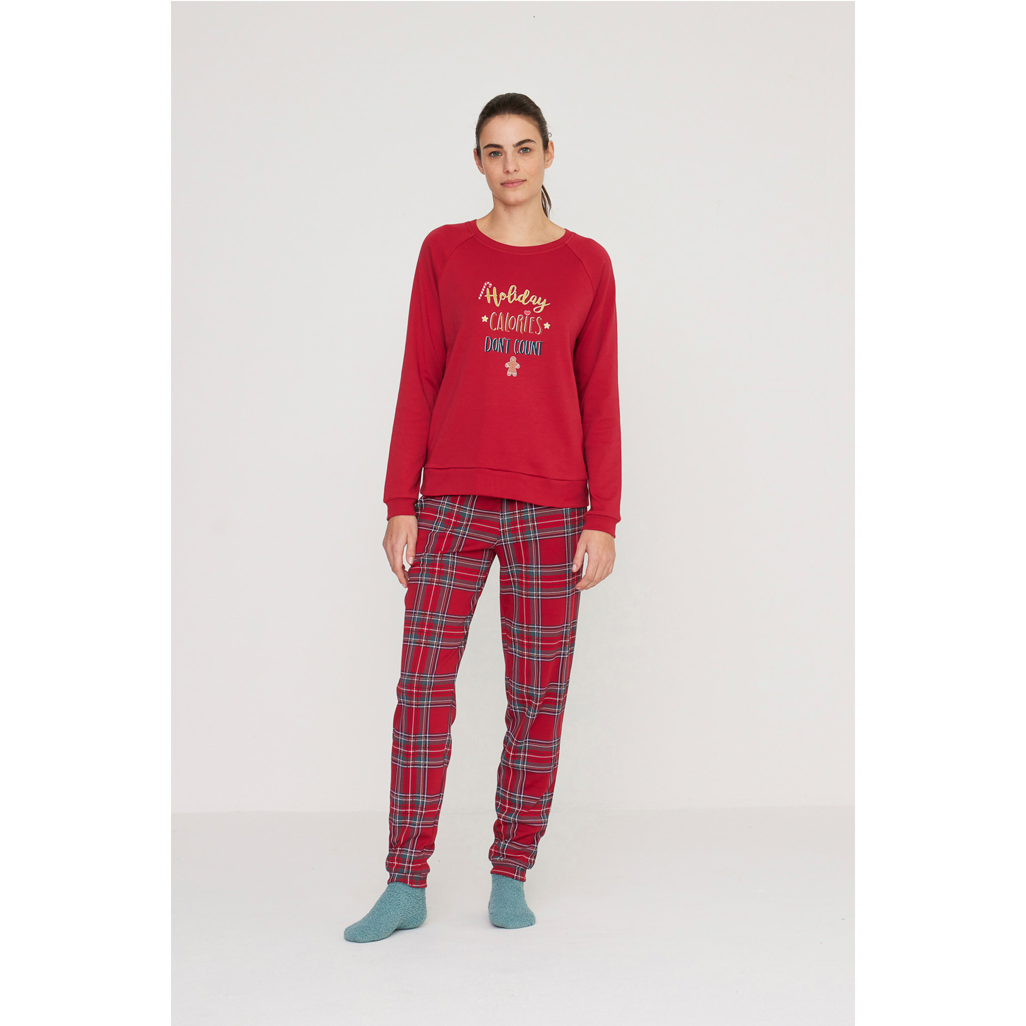Pigiama donna winter holiday in caldo cotone girocollo Noidinotte