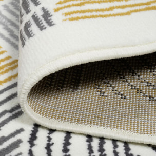 Tapis salon DORI, motif géométrique graphique, moderne