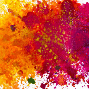 Affiche encadrée explosion de couleurs abstraites Affiche + cadre en métal - Noir